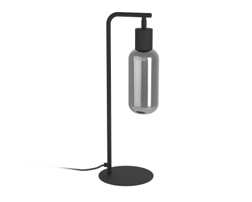 901007 Настольная лампа MAJONE, 1х4W (E27), H505, В90, L170, сталь, дерево, черный / затемненное сте