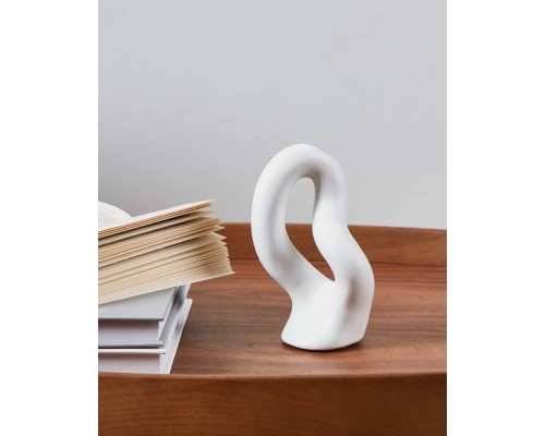 421244 Ваза декоративная AMBILOBE, L95, B70, H150, керамика, белый