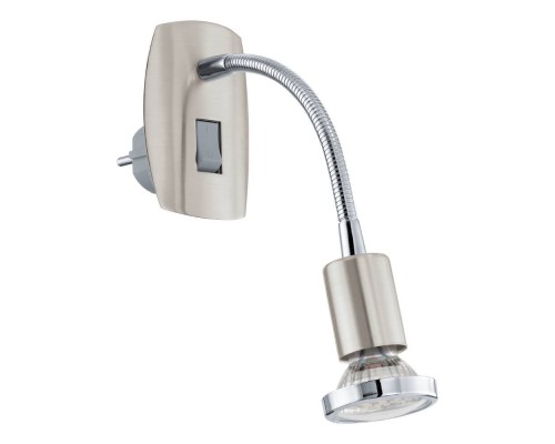 902366 Светодиодный бра в розетку MINI 4, 1X2,8W(GU10), сталь, никель мат, хром