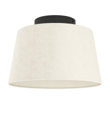 901259 Потолочный светильник (люстра) FEBRES, 1х60W (E27), H250, ?350, сталь, черный, текстиль, белы