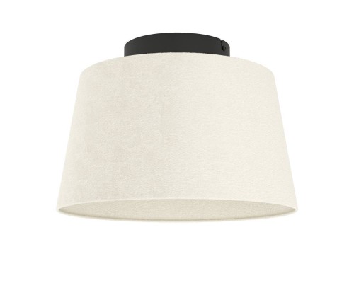 901259 Потолочный светильник (люстра) FEBRES, 1х60W (E27), H250, ?350, сталь, черный, текстиль, белы