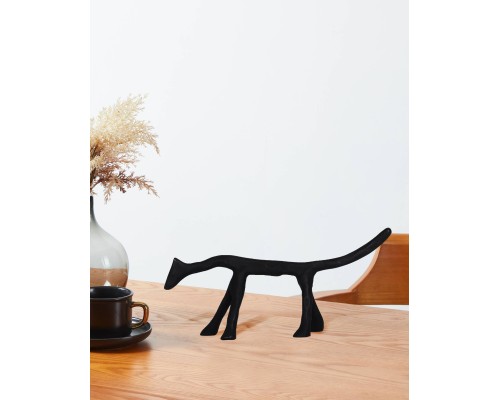 427033 Статуэтка Собака SUZU, L180, B25, H80, алюминий, черный