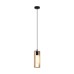 49473 Подвес LITTLETON, 1x60W (E27), L110, B100, H1100, сталь, черный/дерево, коричневый