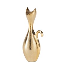 429753 Фигурка Кошка SUZU, L85, B70, H200, алюминий, золотой