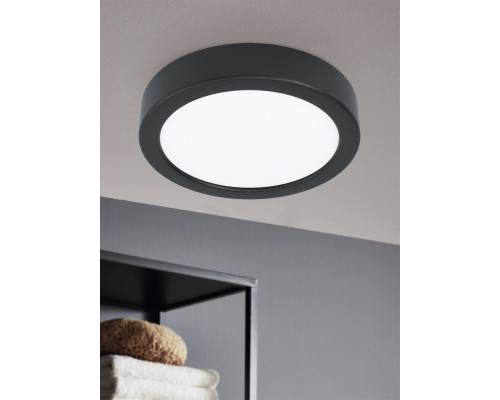 99233 Светодиодный накладной светильник FUEVA 5, 10,5W (LED), ?160, H28, 1350lm, 4000K, сталь, черный/