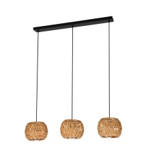 44144 Подвес SHELDON, 3X40W(E27), сталь, черный, натуральный