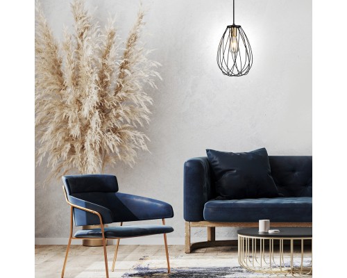 Подвесной светильник Escada 10180/1S E27*60W Black/Brass