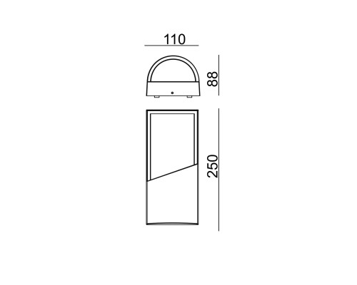Настенный светильник Escada 30004W/01 E27*40W IP44 Dark grey