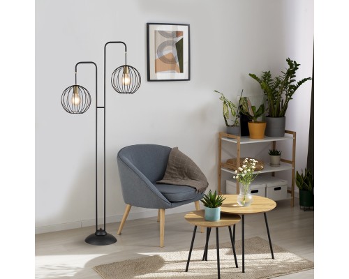 Напольный светильник Escada 10176/2 E27*60W Black/Brass