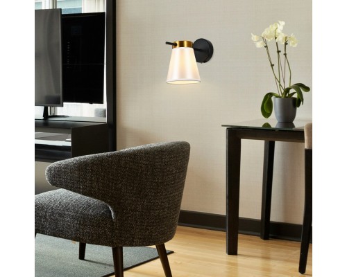 Настенный светильник 120005/1W E14*40W Black/Gold