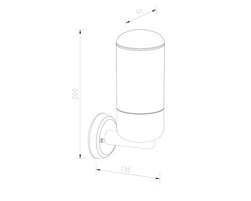 Настенный светильник Escada 30005W/01 E27*40W IP44 Black