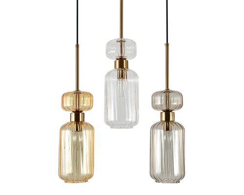 Подвесной светильник Escada 1141/3S E14*60W Beige/Clear/Amber