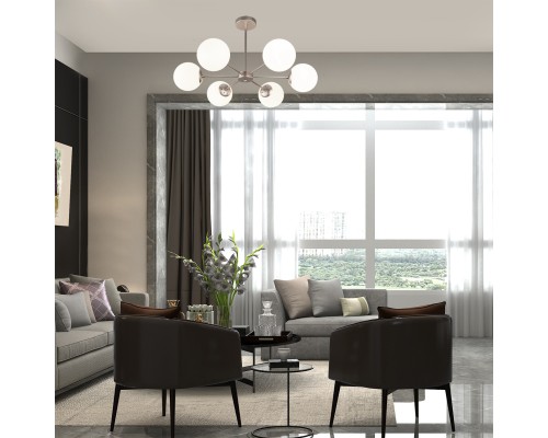 Светильник на штанге Escada 2110/6P E14*40W Satin nickel