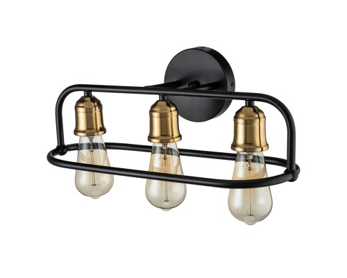 Настенный светильник Escada 659/3P E27*40W Black/Brass