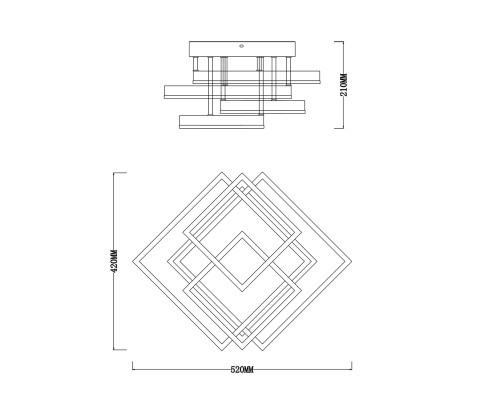 Потолочный светильник Escada 10229/4 LED*120W Black