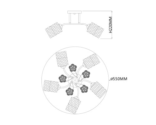 Потолочный светильник Escada 1113/5PL E27*40W Chrome