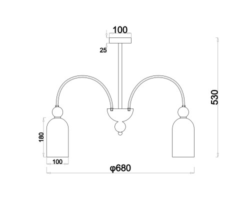 Светильник на штанге Escada 686/5PL E14*60W Chrome