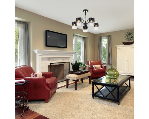 Светильник на штанге Escada 2121/5P E27*40W Black/Gold