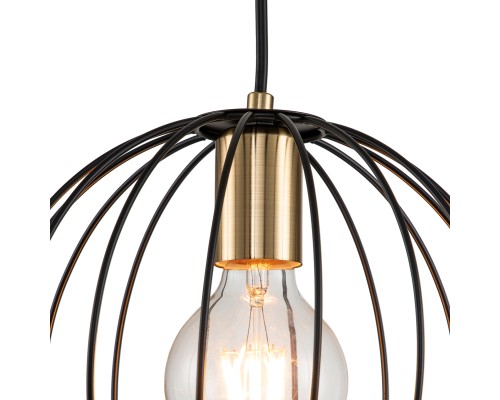 Настенный светильник Escada 10176/1A E27*60W Black/Brass