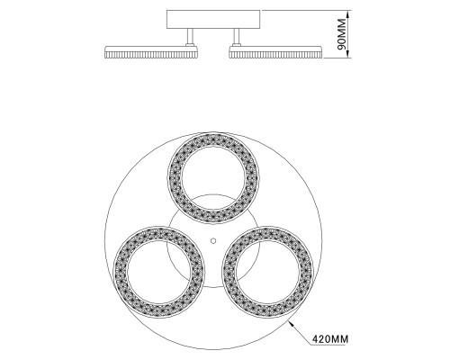 Потолочный светильник Escada 10281/3 LED*60W White