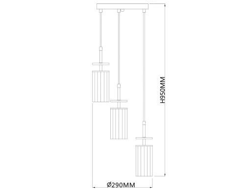 Подвесной светильник Escada 10191/3 E14*40W Black