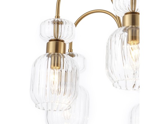 Светильник на штанге Escada 1141/8PL E14*60W Antigue copper/Clear