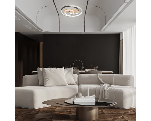 Потолочный светильник Escada 10265/1 LED*67W Black/Wood