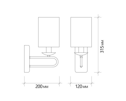 Настенный светильник Escada 10166/1A E14*40W Chrome