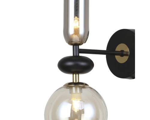 Настенный светильник Escada 2102/2A G9*40W Black/Amber/Smoke