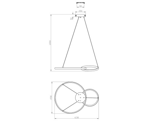 Подвесной светильник Escada 10230/2 LED*55W White