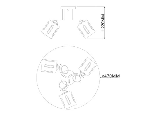 Потолочный светильник Escada 1120/3PL E27*40W Chrome