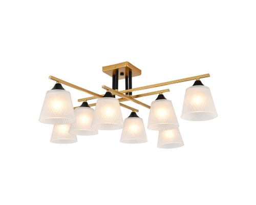 Потолочный светильник Escada 2128/8P E27*40W Champagne gold/Black