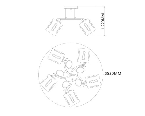 Потолочный светильник Escada 1120/5PL E27*40W Chrome