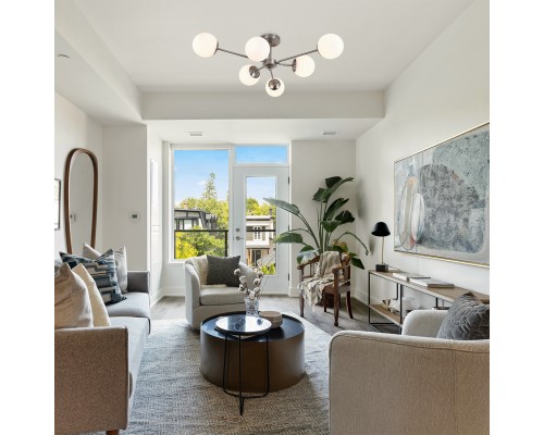 Светильник на штанге 150008/6R E27*60W Satin nickel