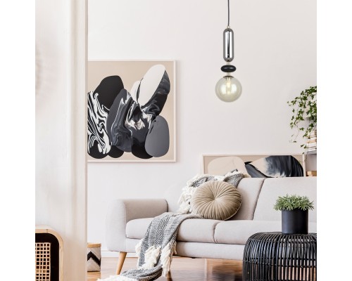 Подвесной светильник Escada 2102/1S G9*40W Black/Amber/Smoke