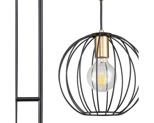 Напольный светильник Escada 10176/2 E27*60W Black/Brass