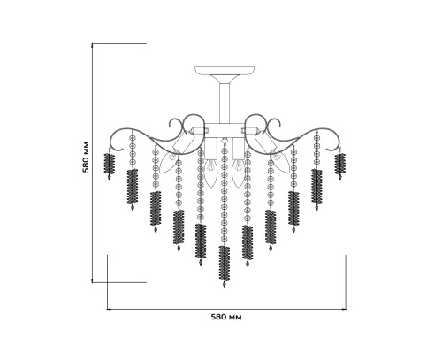 Светильник на штанге Escada 2106/8P E14*40W Chrome