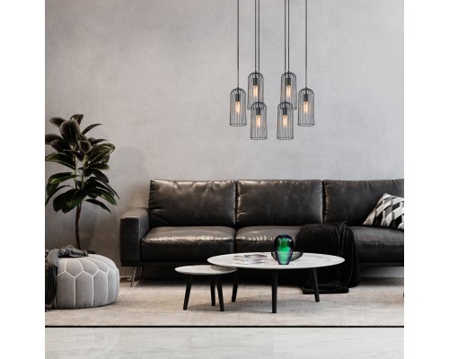 Подвесной светильник Escada 10198/6 E27*60W Black