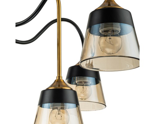 Светильник на штанге Escada 1147/8P E27*40W Black/Brass