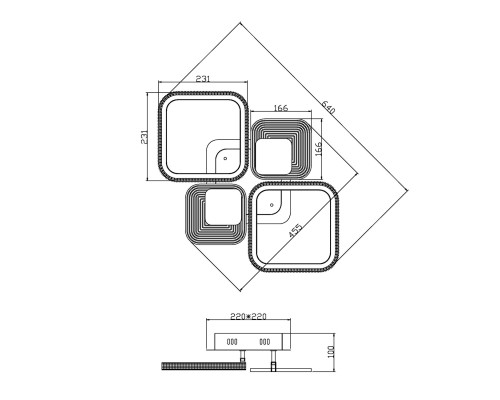 Потолочный светильник Escada 10255/4 LED*80W White