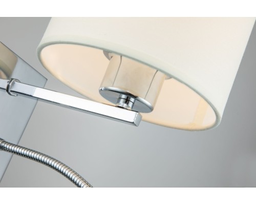 Настенный светильник Escada 552/A LED*1W+E27*60W Chrome/White