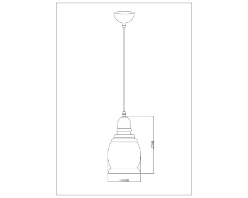 Подвесной светильник Escada 1101/1 E27*60W Wenge/Bronze