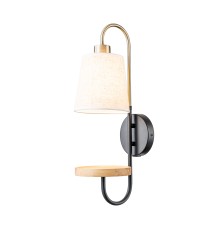 Настенный светильник Escada 582/1A E14*40W Black/Brass/Wood