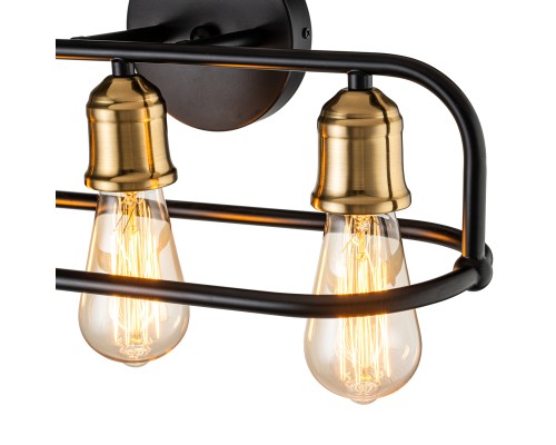 Настенный светильник Escada 659/3P E27*40W Black/Brass