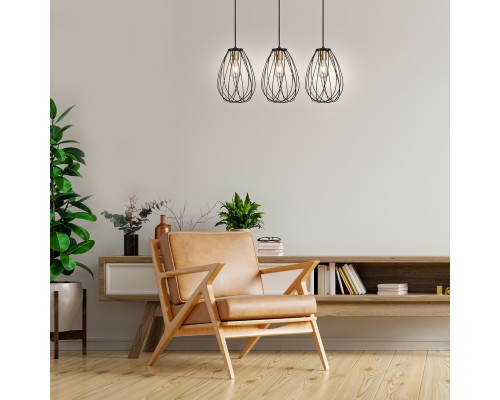 Подвесной светильник Escada 10180/3S E27*60W Black/Brass