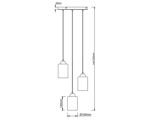 Подвесной светильник Escada 10179/3S E27*60W Black