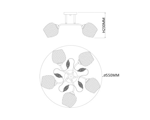 Потолочный светильник Escada 1108/5PL E27*40W Chrome