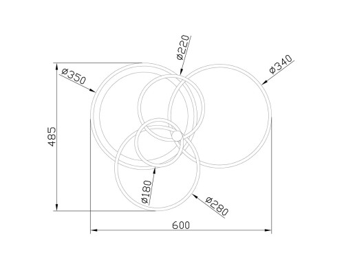 Потолочный светильник Escada 10213/4 LED*84+24W White/Black
