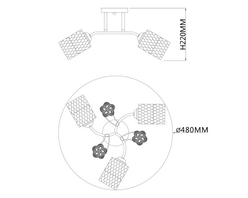 Потолочный светильник Escada 1113/3PL E27*40W Chrome