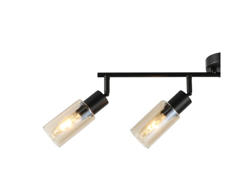 Настенно-потолочный свет Escada 10172/4 E14*40W Black/Amber